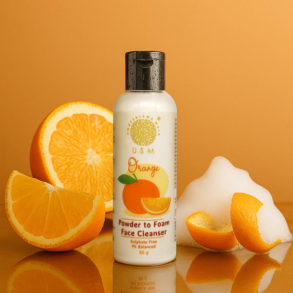 Orange Powder to Foam Face Wash